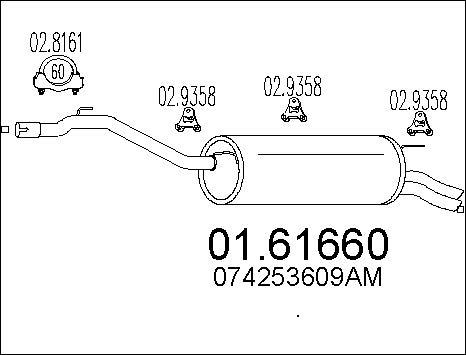 MTS 01.61660 - Глушник вихлопних газів кінцевий avtolavka.club