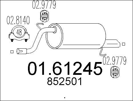 MTS 01.61245 - Глушник вихлопних газів кінцевий avtolavka.club