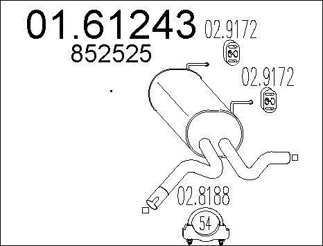 MTS 01.61243 - Глушник вихлопних газів кінцевий avtolavka.club