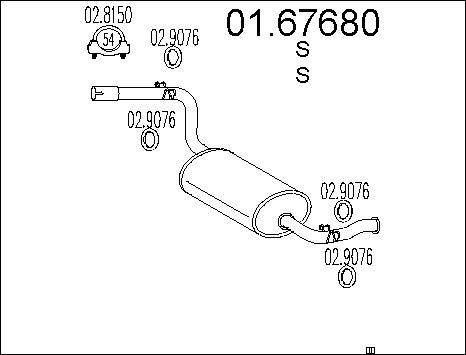 MTS 01.67680 - Глушник вихлопних газів кінцевий avtolavka.club