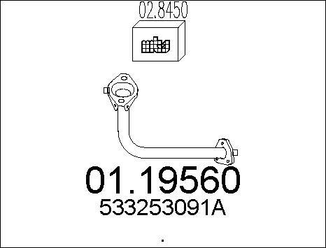 MTS 01.19560 - Труба вихлопного газу avtolavka.club