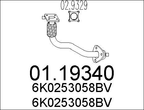 MTS 01.19340 - Труба вихлопного газу avtolavka.club