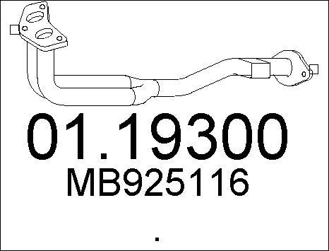 MTS 01.19300 - Труба вихлопного газу avtolavka.club