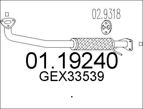 MTS 01.19240 - Труба вихлопного газу avtolavka.club