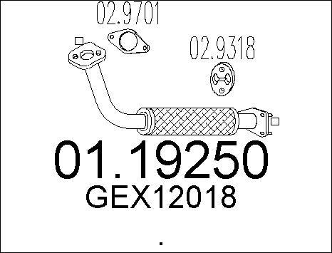MTS 01.19250 - Труба вихлопного газу avtolavka.club