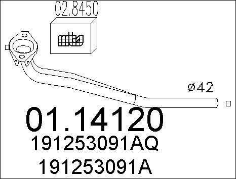 MTS 01.14120 - Труба вихлопного газу avtolavka.club