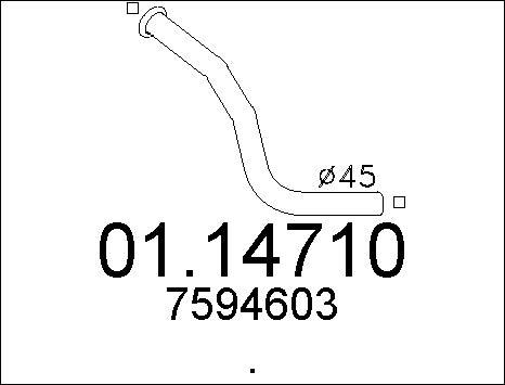 MTS 01.14710 - Труба вихлопного газу avtolavka.club