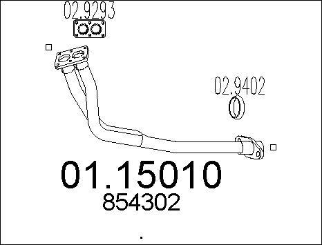 MTS 01.15010 - Труба вихлопного газу avtolavka.club