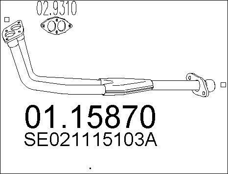 MTS 01.15870 - Труба вихлопного газу avtolavka.club