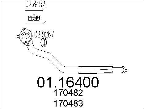 MTS 01.16400 - Труба вихлопного газу avtolavka.club