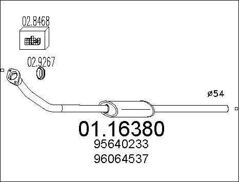 MTS 01.16380 - Труба вихлопного газу avtolavka.club