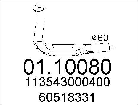 MTS 01.10080 - Труба вихлопного газу avtolavka.club