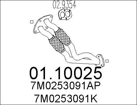 MTS 01.10025 - Труба вихлопного газу avtolavka.club