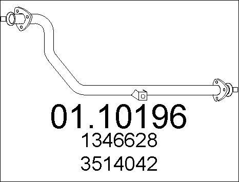 MTS 01.10196 - Труба вихлопного газу avtolavka.club