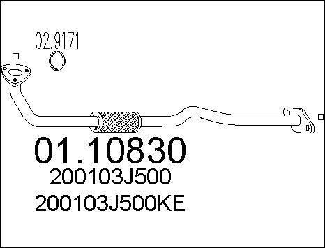 MTS 01.10830 - Труба вихлопного газу avtolavka.club