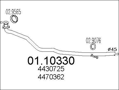 MTS 01.10330 - Труба вихлопного газу avtolavka.club