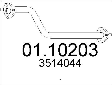 MTS 01.10203 - Труба вихлопного газу avtolavka.club