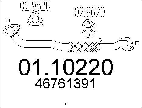 MTS 01.10220 - Труба вихлопного газу avtolavka.club