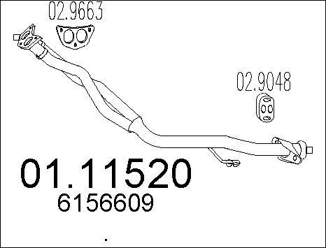 MTS 01.11520 - Труба вихлопного газу avtolavka.club