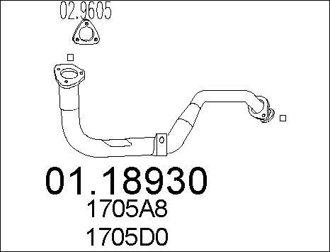 MTS 01.18930 - Труба вихлопного газу avtolavka.club