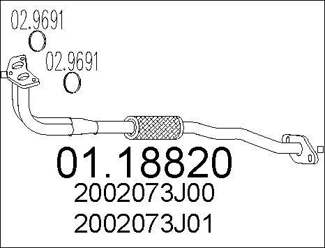 MTS 01.18820 - Труба вихлопного газу avtolavka.club