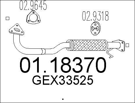 MTS 01.18370 - Труба вихлопного газу avtolavka.club