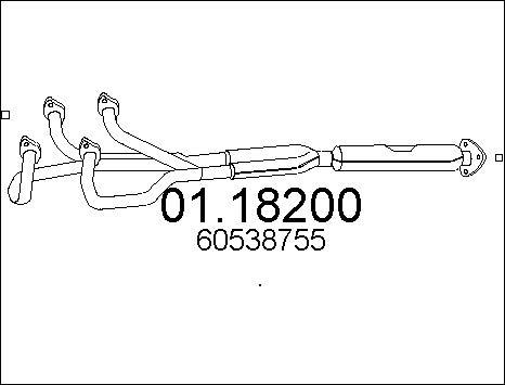 MTS 01.18200 - Труба вихлопного газу avtolavka.club