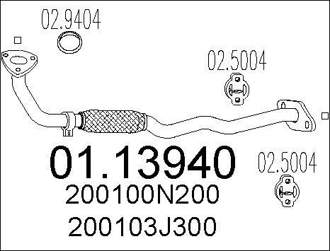 MTS 01.13940 - Труба вихлопного газу avtolavka.club