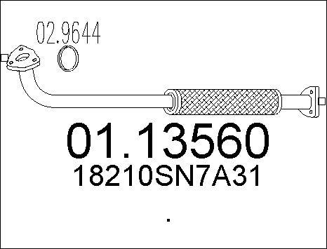 MTS 01.13560 - Труба вихлопного газу avtolavka.club