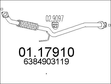 MTS 01.17910 - Труба вихлопного газу avtolavka.club