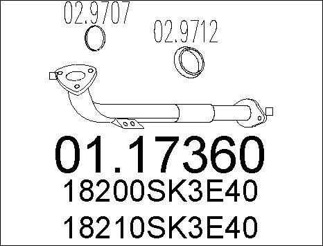 MTS 01.17360 - Труба вихлопного газу avtolavka.club
