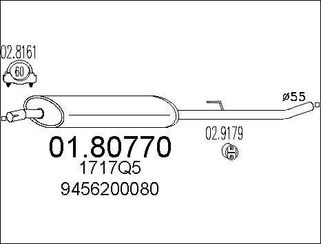 MTS 01.80770 - Середній глушник вихлопних газів avtolavka.club