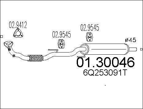 MTS 01.30046 - Предглушітель вихлопних газів avtolavka.club