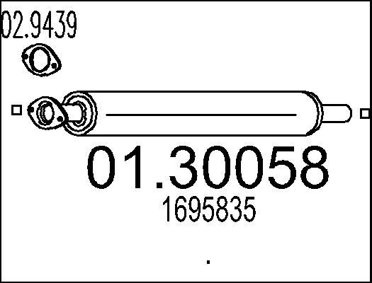 MTS 01.30058 - Предглушітель вихлопних газів avtolavka.club