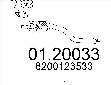 MTS 01.20033 - Труба вихлопного газу avtolavka.club