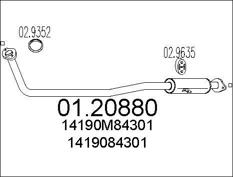 MTS 01.20880 - Труба вихлопного газу avtolavka.club