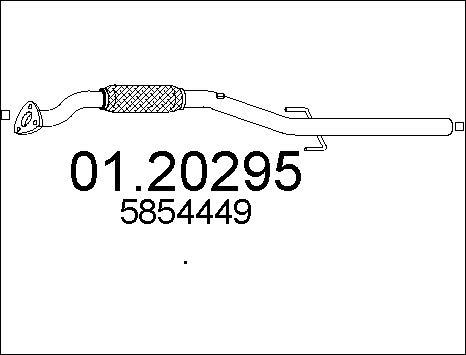 MTS 01.20295 - Труба вихлопного газу avtolavka.club