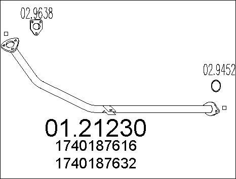 MTS 01.21230 - Труба вихлопного газу avtolavka.club