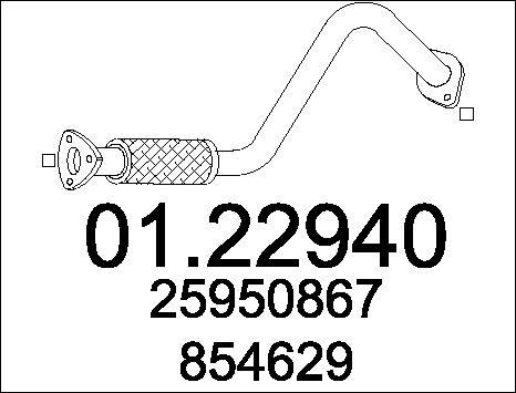 MTS 01.22940 - Труба вихлопного газу avtolavka.club