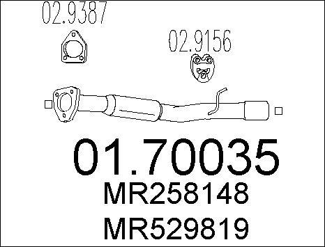 MTS 01.70035 - Труба вихлопного газу avtolavka.club