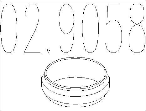 MTS 02.9058 - Прокладка, труба вихлопного газу avtolavka.club