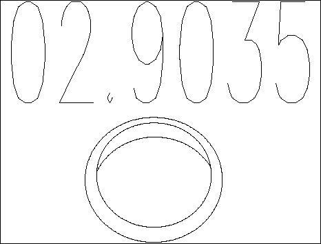 MTS 02.9035 - Кільце ущільнювача, труба вихлопного газу avtolavka.club