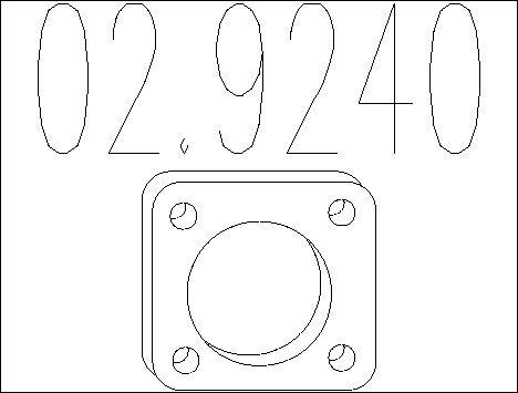 MTS 02.9240 - Прокладка, труба вихлопного газу avtolavka.club
