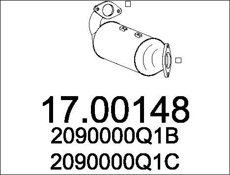 MTS 17.00148 - Сажі / частковий фільтр, система вихлопу ОГ avtolavka.club