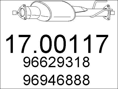 MTS 17.00117 - Сажі / частковий фільтр, система вихлопу ОГ avtolavka.club