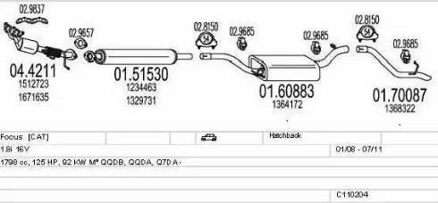 MTS C110204003918 - Система випуску ОГ avtolavka.club