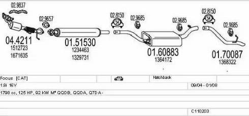 MTS C110203003916 - Система випуску ОГ avtolavka.club