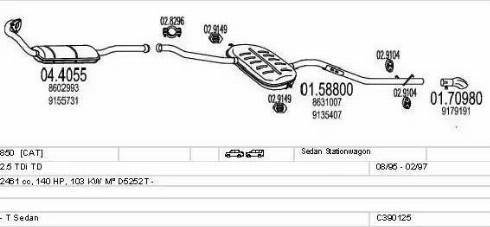 MTS C390125002284 - Система випуску ОГ avtolavka.club