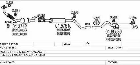 MTS C380040002836 - Система випуску ОГ avtolavka.club