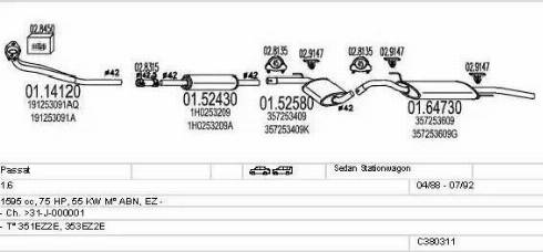 MTS C380311003167 - Система випуску ОГ avtolavka.club